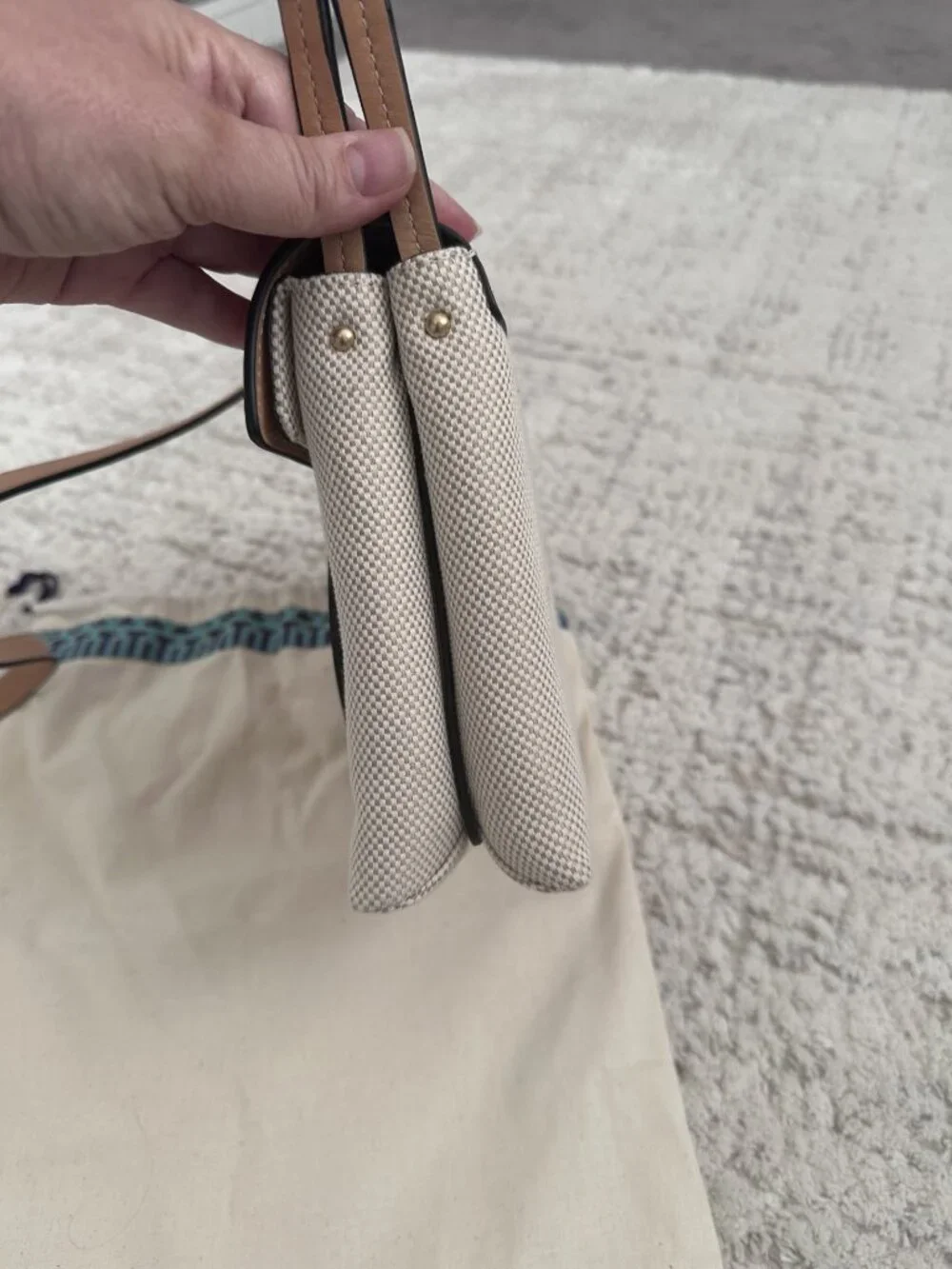 Tory Burch Miller Canvas & Leather crossbody bag
